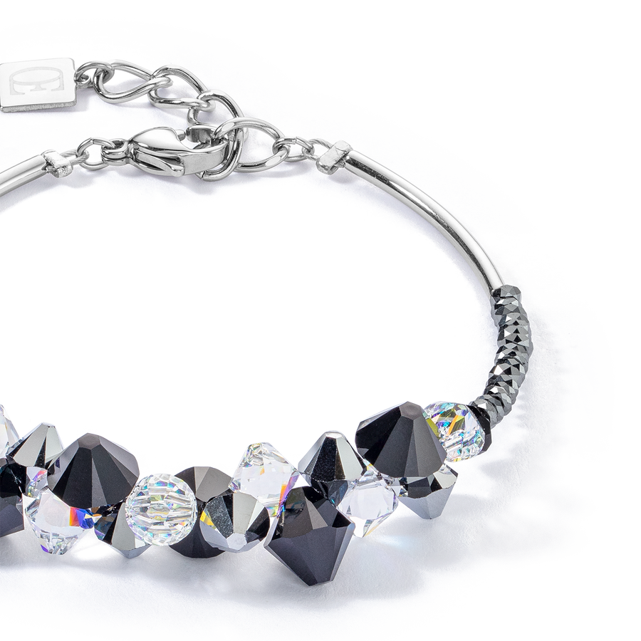 Bracciale Dancing Crystals Update argento-nero