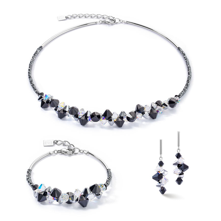 Bracciale Dancing Crystals Update argento-nero