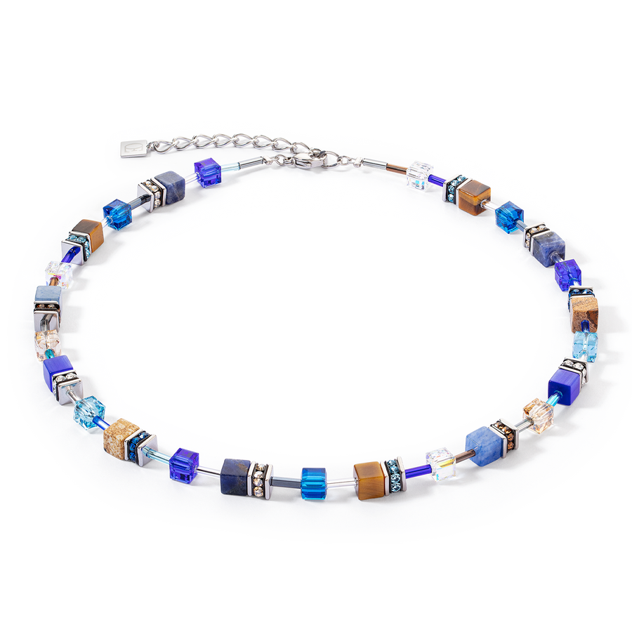 Collana GeoCUBE® Iconic Precious blu-marrone