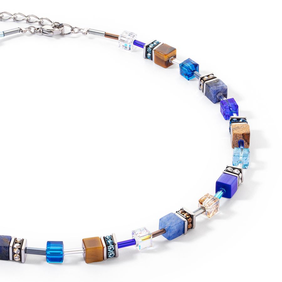 Collana GeoCUBE® Iconic Precious blu-marrone