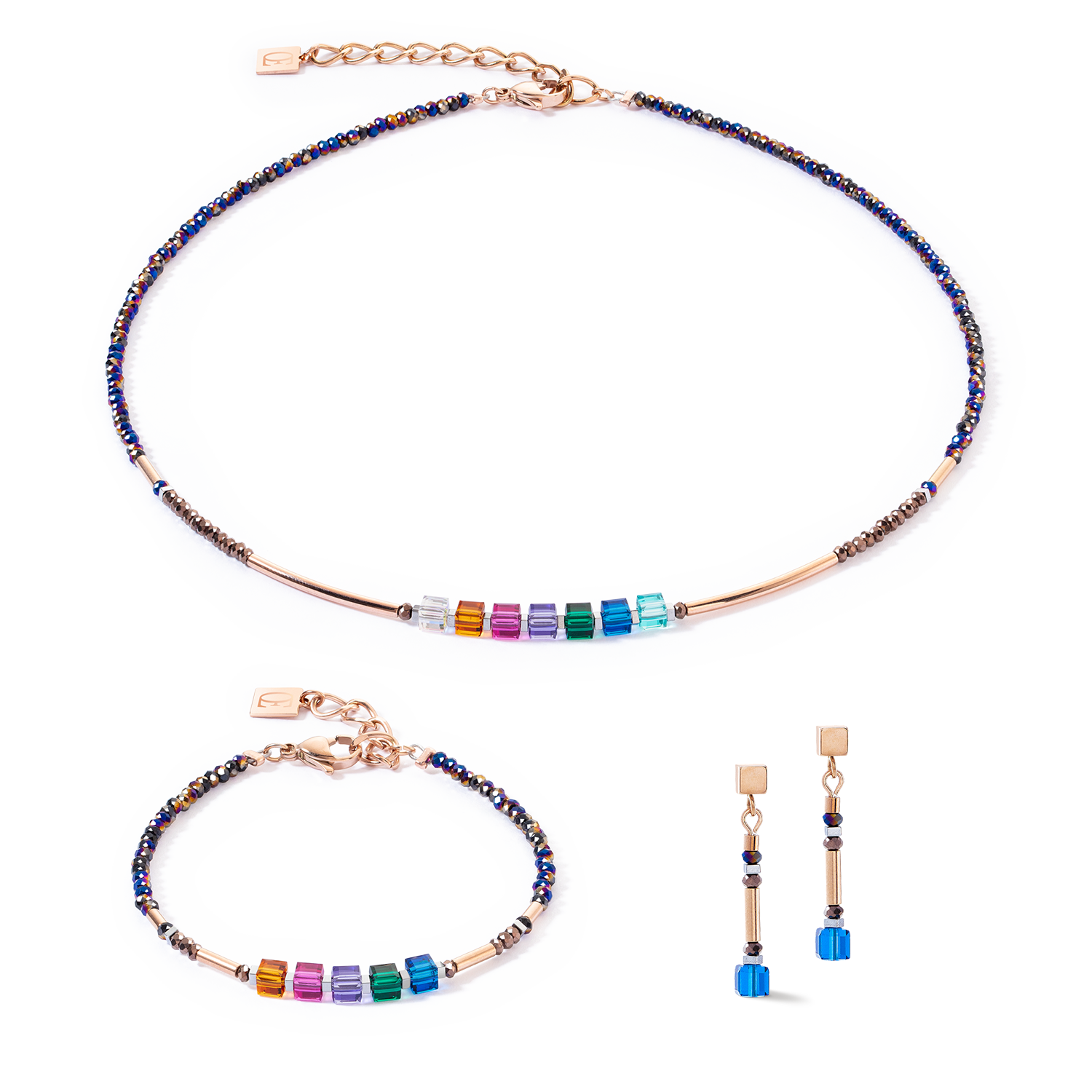 Bracciale Cube Story Minimalistic Sparkling Multicolore Autunno