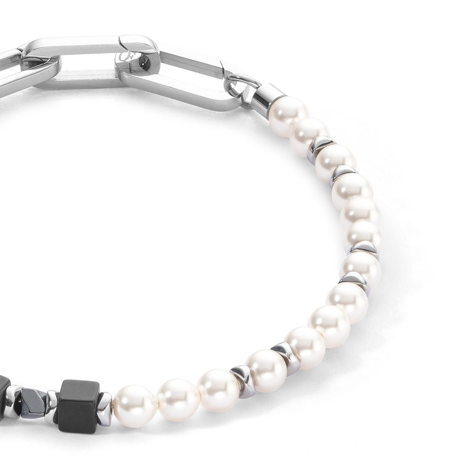 Bracciale Precious Fusion Pearls nero