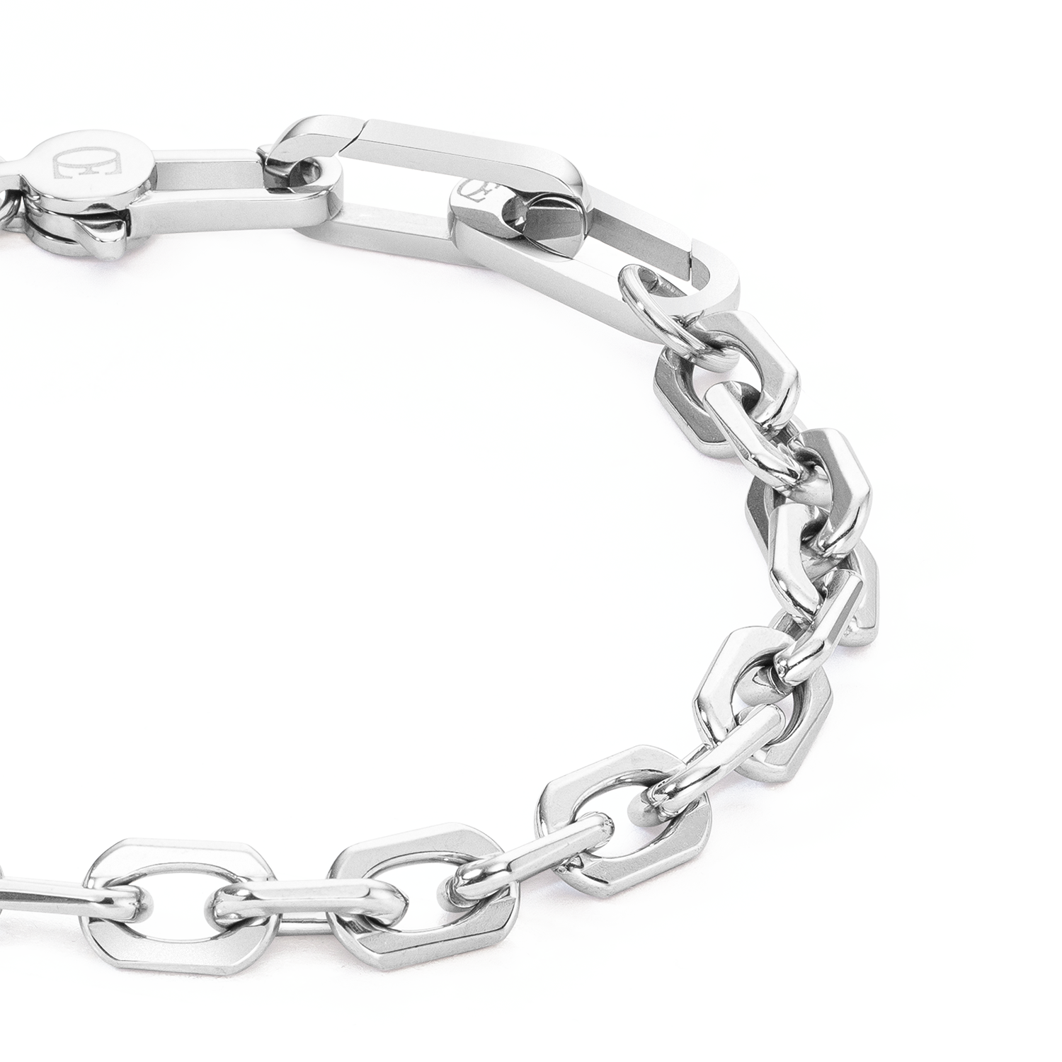 Bracciale Cubes Fusion link chain nero