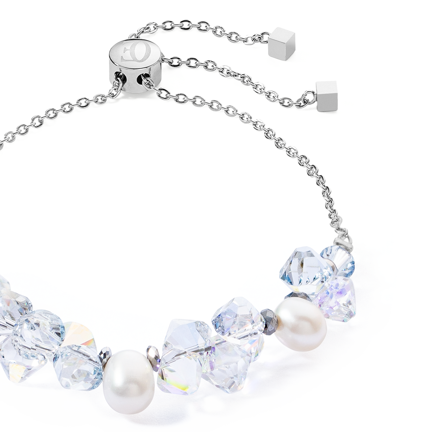 Bracciale Dancing Crystals e Pearls argento