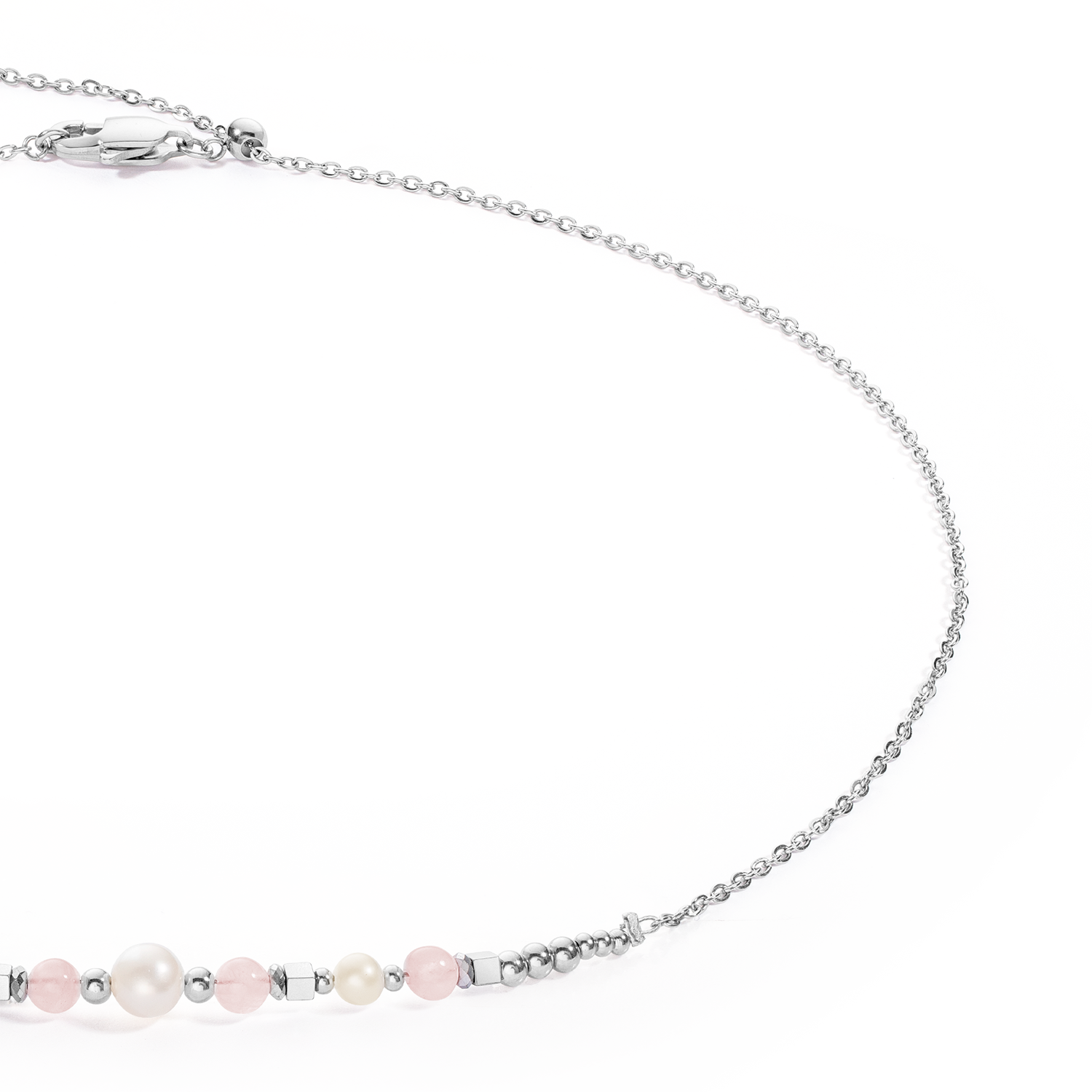 Collana Princess Pearls argento-rosa