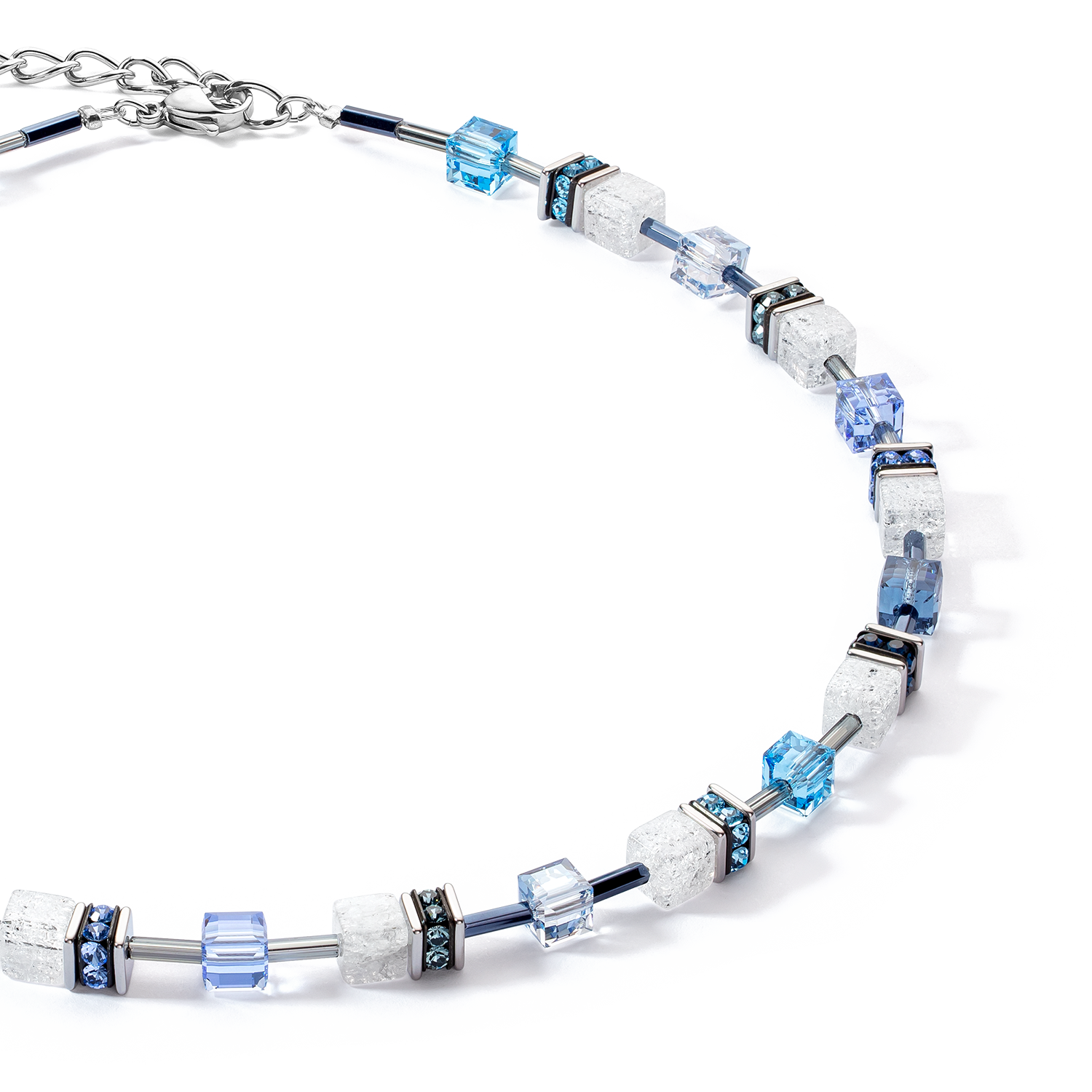 Collana GeoCUBE® Iconic Nature blu-bianco