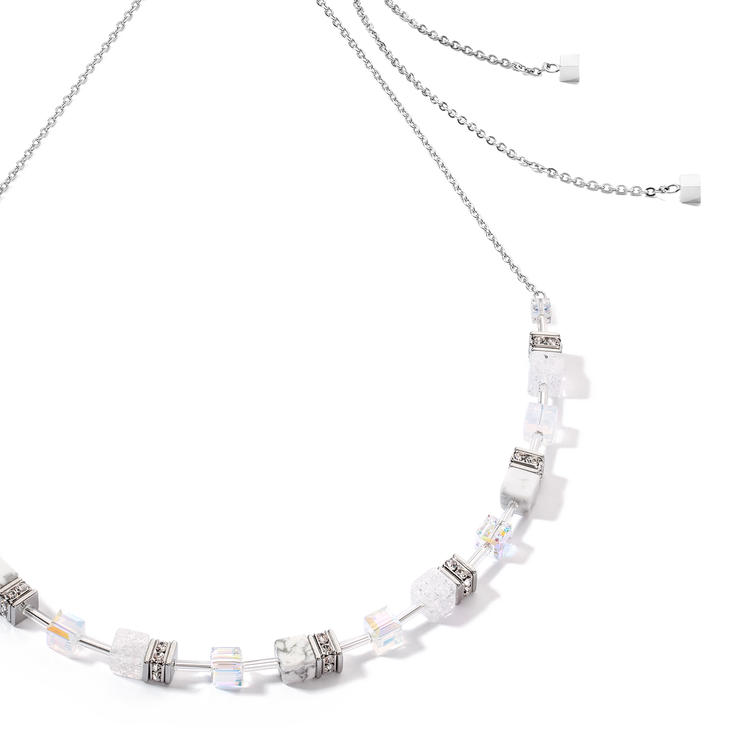 Collana GeoCUBE® Iconic Nature Chain bianca