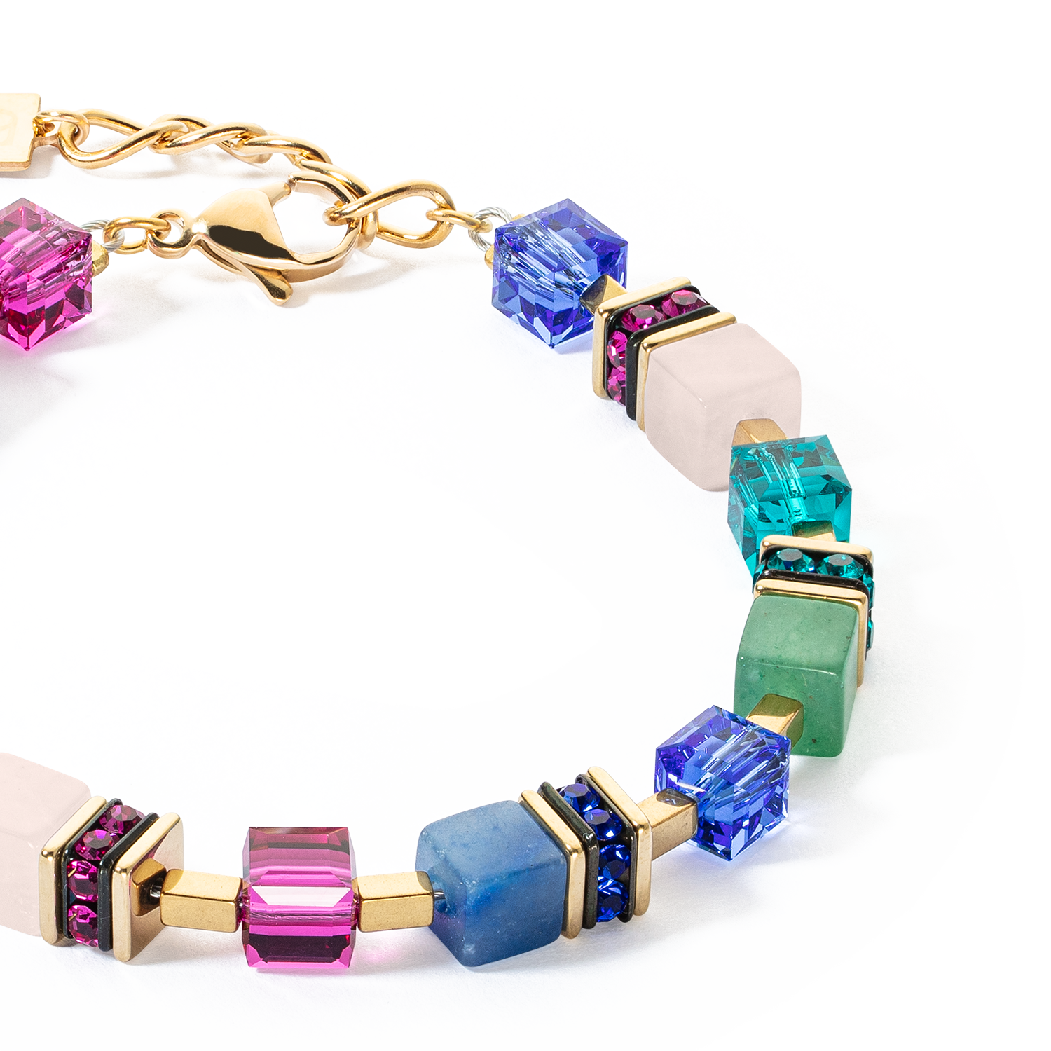 Bracciale GeoCUBE® Precious Statement oro-multicolore