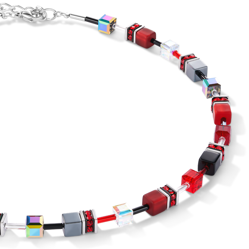 Collana GeoCUBE® rosso-ematite