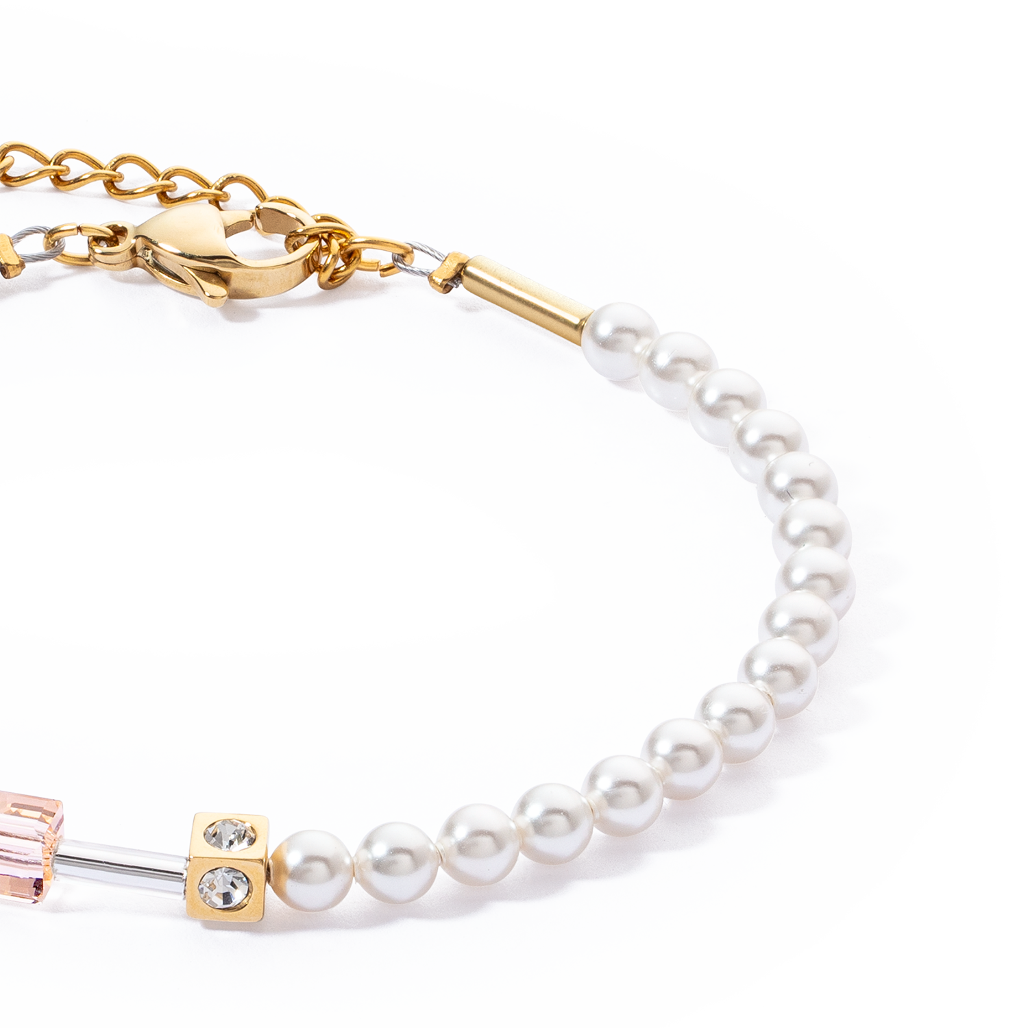 Bracciale GeoCUBE® Mini Fusion Pearls Apricot Crush