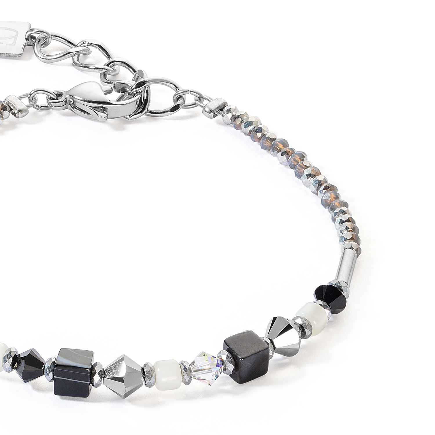 Bracciale Princess Shape Mix nero-bianco