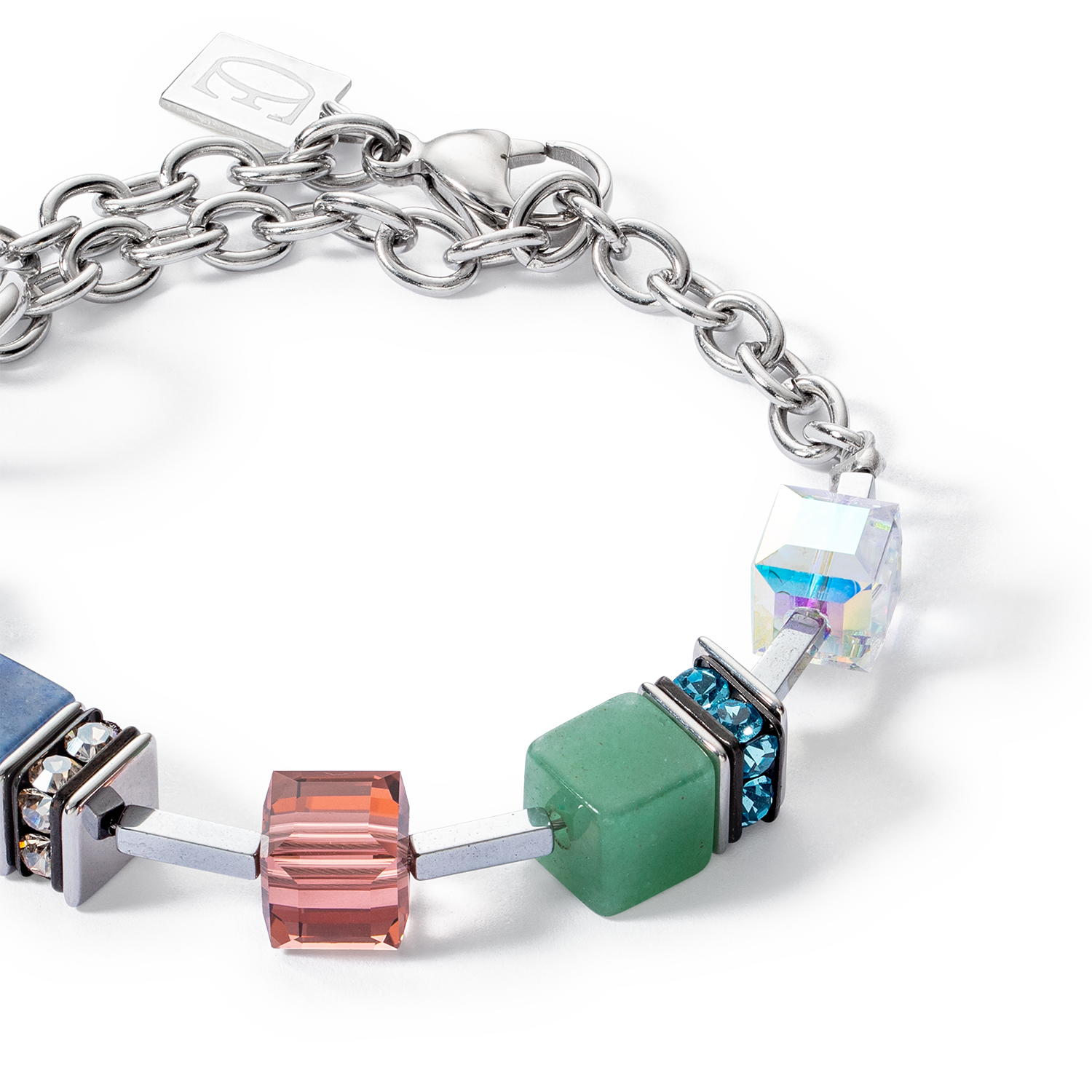 Braccialetto GeoCUBE® Statement Precious Chunky Chain Multiwear 35 multicolor