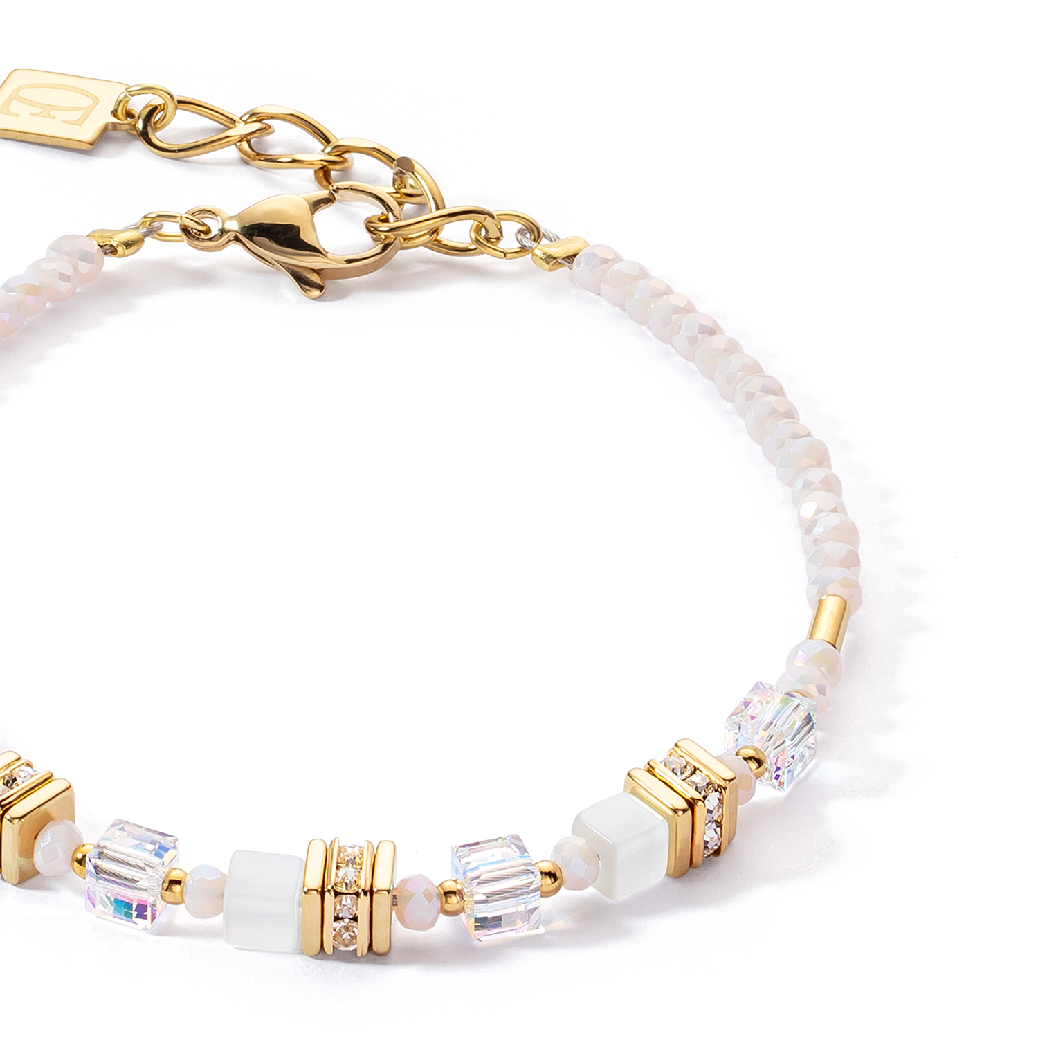 Bracciale Mini Cubes oro-bianco